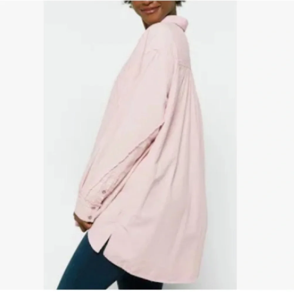 Free People Oxford Dreams Cotton Button-up Shirt   50% OFF - Picture 4 of 8